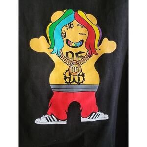 Grizzly Griptape Lil Talk 96 Rapper Black Rainbow Mens T Shirt Medium NWT A118